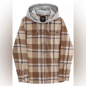 VANS Plaid Hooded Shirt Jacket medium
